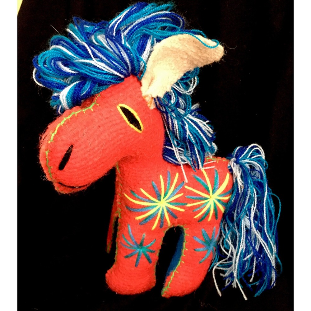 Plush Mexican Handmade Donkey Horse Toy